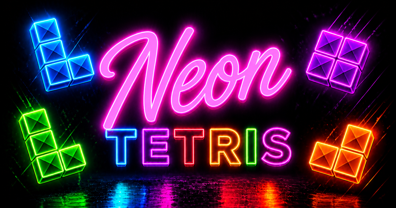 Neon Tetris game cover